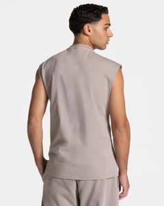 Camiseta sin mangas extragrande personalizada para hombre, de poliéster y algodón, cuello redondo, ajuste holgado, ropa casual de calle, venta al por mayor de ropa para hombre - Product Image 2