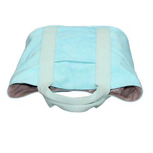 Sac fourre-tout en coton bleu élégant personnalisable en gros avec doublure, sac de plage en toile de coton teint 12 oz pour femmes - Product Image 3