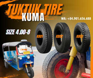 Neumático de motocicleta KUMA K803 TUKTUK 4,00-8 TT/TL Nueva condición Vietnam hecho con carcasa de neumático - Product Image 5