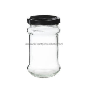 Grand récipient en verre hermétique pour le stockage des aliments miel jus thé pot rond carré avec couvercle carton emballé-haute qualité - Product Image 3