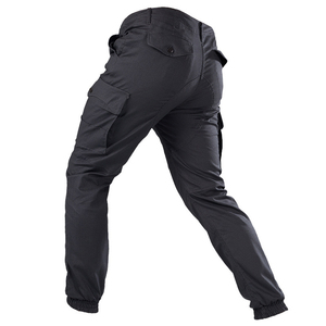 Men's Green Cargo Pants High Waist Multiple Pockets Breathable Workwear Style Straight Fit Midweight Canvas <b>Material</b> - Product Image 5