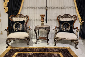 ชุดโซฟาหรูหราสีดำคุณภาพพรีเมียม ดีไซน์ทันสมัย ซื้อขายส่ง เฟอร์นิเจอร์ห้องนั่งเล่นไม้จริงแปดที่นั่ง สไตล์โมเดิร์น ลอนดอน - Product Image 3