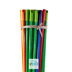 Wooden <b>Broomstick</b>, PVC Coated Finish & Reinforced Color Plastic Cap - Product Image 1