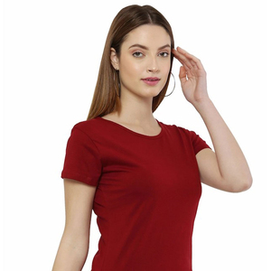 T-shirt pour femmes, simple, couleur unie, imprimé, col en V, hauts d'été, t-shirt pour femmes, mode, vêtements amples pour femmes - Product Image 3