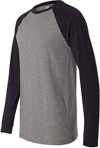 Camiseta de Manga Larga Estilo Béisbol con Cuello Redondo para Hombre, 100% Algodón, Antiarrugas, 220g, Manga en Contraste, Casual, con Logotipo Personalizado en la Parte Delantera - Product Image 5