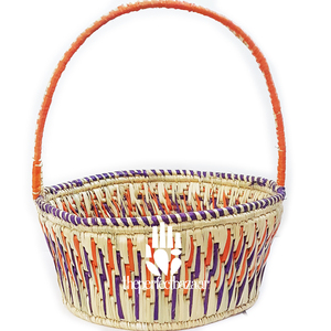 Gift <b>Hamper</b> Vintage Straw <b>Hamper</b> <b>Basket</b>-Eco-Friendly Mini Design with Handle - Product Image 2