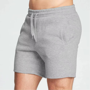 Shorts respirants pour hommes, personnalisés, au-dessus du genou, en molleton, avec taille élastique et cordon de serrage, pour le sport, la gym et la détente - Product Image 2