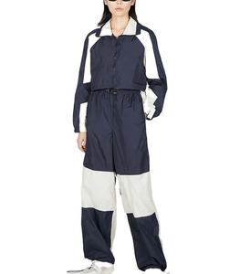 ชุดกีฬาผู้หญิง เสื้อแจ็คเก็ตกันลมระบายอากาศ กางเกงวอร์ม กันน้ำ ผ้าไนลอน ซับในตาข่าย มีไซส์พลัสไซส์ - Product Image 1