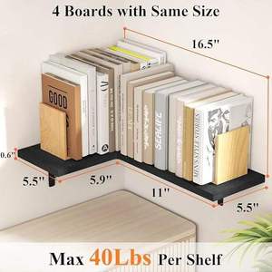 Best Selling Minimalist Floating Wall Shelves <b>Set</b> for Home Decor Display Books Plants Photo Frames Available At Best Price - Product Image 3