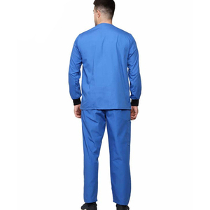 High Quality Hospital Uniforms Medical <b>Scrubs</b> Sets Women Men 100% Polyester Knitted Breathable Fabric Customized Color Logo OEM - Product Image 4