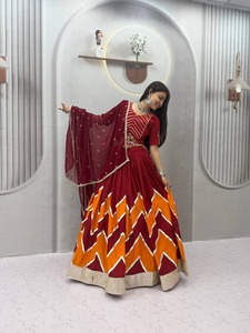 Conjunto de Lehenga Choli Étnico de Algodón Rion para Bodas, Completamente Cosido, para Mujer - Product Image 6