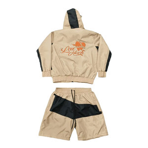 High Quality Men's Summer Solid Breathable Quick Dry Plus Size Two-Piece Polyester/Cotton High Street Style Shorts <b>Set</b> Twin 2026 - Product Image 2
