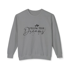 Sudadera Ligera Unisex con Cuello Redondo, 100% Algodón, Invierno, Bordado, Impresión Digital, Talla Grande, Follow Your Dreams - Product Image 1