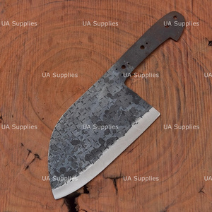 Hoja de cuchillo de chef DIY de espiga completa, forjada a mano, de acero de alto carbono 1095, 55 HRC, para cuchillo corta huesos, tipo cuchilla de carnicero, en bruto para fabricación de cuchillos, OEM - Product Image 6