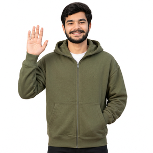 Hoodies personnalisés pour hommes, coupe ample, logo brodé, streetwear pour marques américaines, directement de l'usine. - Product Image 5