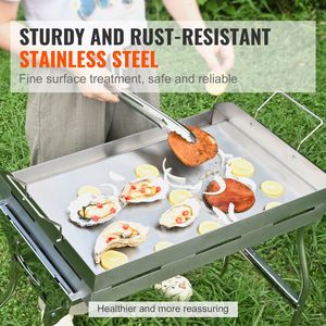 Piastra Rettangolare per Fornello in Acciaio Inox Pretrattato 23,5''x16'', Doppio Bruciatore, Padella Familiare Antiaderente Ovale per Uso Domestico - Product Image 3