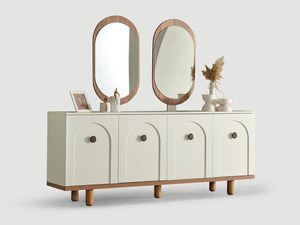 Ensemble de salle à manger moderne de luxe en teck massif, style nordique, 6 chaises, table ovale, mobilier contemporain pour villa, maison, cuisine - Product Image 6