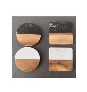 Wooden <b>Coaster</b> Set Handmade Oak and <b>Cork</b> <b>Coasters</b> Natural Wood & <b>Cork</b> <b>Coasters</b> Gift Box Set for Kitchen Accessories - Product Image 5