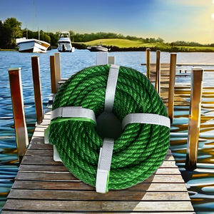 Cuerdas de nylon PE de 3 hilos trenzados de 10 mm, cuerda de nylon verde y monofilamento de HDPE de alta resistencia, cuerda de embalaje de plástico de 3 hilos en tambor. - Product Image 1