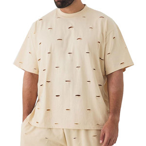 Service OEM, t-shirt ample et délavé sur mesure pour hommes, 100% coton, vente en gros à bas prix, t-shirts délavés pour hommes - Product Image 1