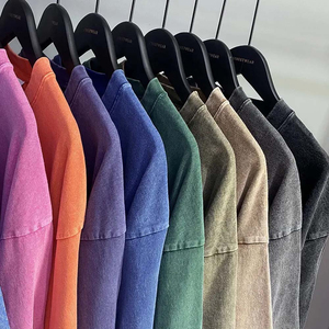 Camisetas de Algodón 100% OEM con Lavado Ácido para Hombre, Camiseta Lisa de Manga Corta con Lavado Ácido - Product Image 6