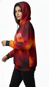 เสื้อฮู้ดดี้โอเวอร์ไซส์สไตล์คนเมือง พิมพ์ลายแบบ Sublimation ทั่วตัว สำหรับแบรนด์แฟชั่นไลฟ์สไตล์ลำลอง - Product Image 5