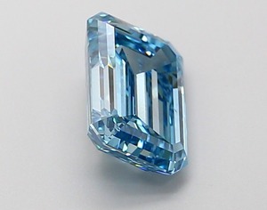 Diamant de laboratoire bleu vif taille émeraude de 1,5 carat, clarté VS1, polissage excellent, pierre précieuse CVD de qualité supérieure pour bijoux sur mesure - Product Image 4