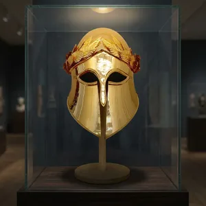 Casco de Guerrero Medieval de Metal, Casco Decorativo de Armadura, Réplica Hecha a Mano, Disfraz Histórico, Decoración Coleccionable para el Hogar - Product Image 3