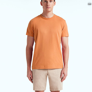 Camiseta de Algodón y Poliéster CVC Personalizada al por Mayor, con Logotipo Gráfico Impreso en DTF, Ropa Casual para Hombre - Product Image 1
