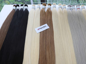 Precio al por mayor Extensiones de cabello a granel Cabello humano vietnamita Double Drown 100 gramos Todos los colores 18 pulgadas - Product Image 6