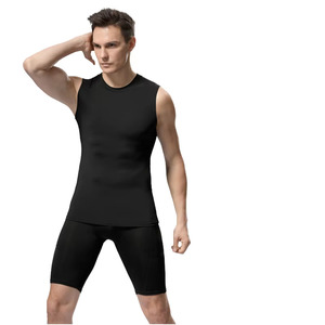 Débardeur de fitness pour homme HSI 100% coton, nouveau logo personnalisé sur le devant, sans manches, t-shirt de sport de rue, séchage rapide, sport formel - Product Image 1
