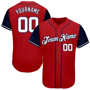 Maillot de baseball personnalisé respirant, anti-humidité, séchage rapide, col rond, imprimé par transfert thermique, 100% polyester, unisexe, maillot personnalisé - Product Image 2