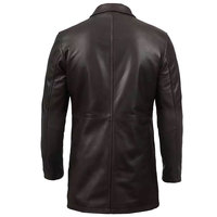 Manteau en cuir d'agneau véritable pour homme, personnalisé, anti-rides, rembourré de duvet, à un bouton, toutes les couleurs, vêtements d'extérieur pour adultes