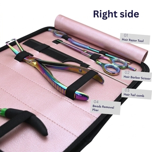 Custom Hair Extension Installation & Removal Kit Microbeads <b>Crimping</b> Plier Hair Tail Comb Hair Parting Finger Barber Scissor - Product Image 3