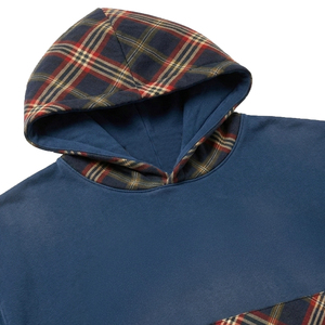 Nouvelle arrivée : Sweat à capuche court zippé pour homme, 100 % coton French Terry, patchwork, color block, à carreaux, veste streetwear personnalisée - Product Image 5