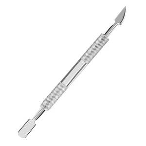 Dual-End Stainless Steel <b>Nail</b> Cuticle Pusher <b>Tool</b> Reusable Manicure Implement Double Head Design - Product Image 1