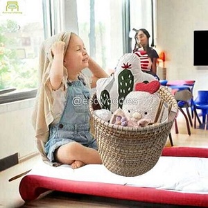 ตะกร้าเก็บของแบบซ้อนได้ Ecowoodies ทำจากหวายสาน สำหรับของเล่นเด็ก ตกแต่งห้องเด็ก สีเบจธรรมชาติ - Product Image 5