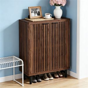 Scarpiera in Legno Regolabile per Soggiorno, Mobile Contenitore con Ampio Spazio di Archiviazione - Product Image 1