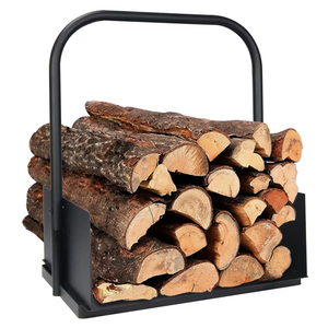 Support à bois de chauffage en métal, finition thermolaquée, pour le rangement du bois de chauffage, forme rectangulaire - Product Image 3
