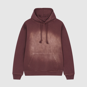 เสื้อฮู้ดดี้โอเวอร์ไซส์ผู้ชาย ผ้าฝ้าย 100% เฟรนช์เทอร์รี่ สวมใส่สบายในฤดูหนาว มีซับใน ดีไซน์กระเป๋าแบบวอช ทรงหลวม - Product Image 3