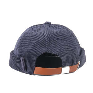 Gorro Docker de Pana Personalizable, Gorra de Algodón Suave con 6 Paneles Acanalados, Sin Visera, con Borde Enrollado, Gorro Tipo Skull Cap con Logotipo Personalizado - Product Image 2