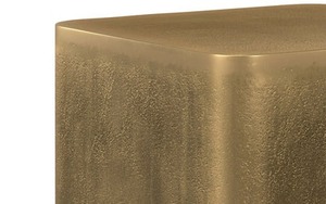 Refined Metal Contemporary Coffee <b>Table</b> Modern Living Room Furniture Metal Frame Hammered Finish - Product Image 3