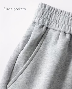 Men's Gray Sweatpants Mid Waist Drawstring Casual Joggers Pockets Autumn Wear Regular Fit Knitted Cotton Quick Dry Fleece - Product Image 5