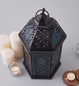 Farol de Mesa Marroquí con Diseño en Relieve, Metal Natural Hecho a Mano para Decoración del Hogar u Oficina, Personalización de Tamaño y Color - Product Image 4