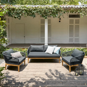 Teak Wood Solid Wood Outdoor Garden Set 4 Seater Contemporary Style Weather Resistant Furniture for Patio <b>Balcony</b> Courtyard - Product Image 5