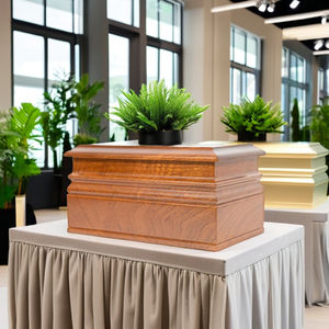 DSP Fabricación de lujo de madera Zion Urna DSU101 Ataúd Funeral Ataúdes con manijas Kingwood Suministros funerarios de calidad - Product Image 4