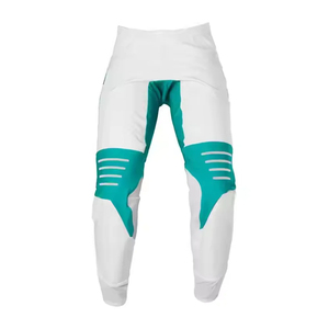 Pantalones de Motocicleta para Hombre en Negro y Verde Azulado con Bloques de Color, Secado Rápido, para Todas las Estaciones, Ropa de Carreras - Product Image 3