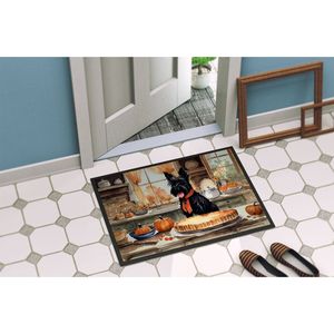 Scottish Terrier Fall Kitchen Pumpkins <b>Doormat</b> 24H X 36W Indoor Outdoor Non-Slip <b>Washable</b> Low Pile Rug for Entryway Front Door - Product Image 4