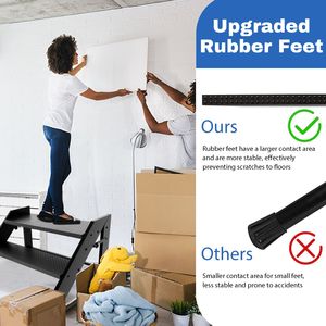 Escabeau pliable 2-4 marches avec hauteur réglable et pieds antidérapants, dispositif d'aide pour spa, marchepied pliable pour camping-car avec main courante - Product Image 3