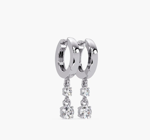 Pendientes de compromiso vintage con diamantes cultivados en laboratorio de primera calidad, VVS1, color F, corte IGI, chapados en oro, joyería de lujo para mujer, regalo. - Product Image 5